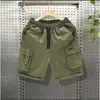 Pantalones Cortos Casuales Delgados de Verano 2026 para Hombre, Estilo Ropa de Trabajo, Marca de Moda High Street, Corte Holgado, Adecuados para Usar al Aire Libre, Pantalones Deportivos de Longitud Media