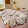 Set de Ropa de Cama de Algodón y Lino Teñido en Hilo de Cuatro Piezas para Primavera/Verano 2026 Set de Ropa de Cama de Hilo Arrugado Fabricante de Textiles para el Hogar de Nantong Venta al por Mayor