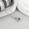 Collar Texturizado de Anillos Entrelazados para Mujer Lujo Ligero Nicho Sentido de Diseño de Alta Gama 2022 Nuevo Regalo de San Valentín para Novia