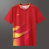 2025 Novo L ~ Camiseta de Manga Curta Secagem Rápida Estampa Esportiva Maratona Lazer ao Ar Livre Grupo de Comércio Exterior Top