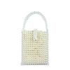 Bolsa de Cuentas Personalizada 24 Nuevo Estilo Simple y Versátil Metal Retro Cuadrada Bolsa Pequeña de Mano Bolsa para Teléfono Móvil Tejida a Mano