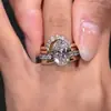 Conjunto de Anéis de Girassol com Toque de Luxo, Anéis Empilháveis Estilo Europeu e Americano, Anéis de Diamante Brilhantes, Anéis Abertos com Índice de Diamante