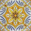 Azulejos Pequeños de Flores Amarillas 100X100 Azulejos de Flores Brillantes Esmaltados Mediterráneos Azulejos de Pared para Friso de Cocina Lavabo