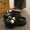 Zapatos de Cueva Famosos de Internet para Mujer Verano Ropa de Abrigo Sandalias Explosivas Suela Gruesa Punta Cerrada Playa Dos Formas de Usar Zapatos de Jardín EVA para Mujer