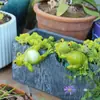 Conjunto de Novo Produto Transfronteiriço Duas Rãs Vasos de Flores Pingente Resina Exterior Jardim Pátio Varanda Mesa Decoração de Planta em Vaso para Casa