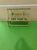 Mesa para Preparar Té, Silla de Bambú, Silla con Respaldo, Estilo Retro Antiguo de Patio, Muebles de Bambú Hechos a Mano, Juego de Mesa y Taburetes de Bambú