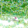 Agujero Horizontal Cristal de Fresa Cristal Facetado Cuentas Sueltas Bombilla de Luz Perlas Destellantes Accesorios para Joyería Hecha a Mano DIY Decoración Colgante para Coche