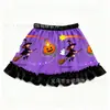 Saia Tutu Europeia e Americana Halloween Feita Sob Medida de Fábrica, Saia Curta Cosplay com Forro para Crianças Pequenas e Médias com Caveiras Estampadas
