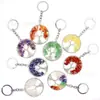 Temu Más Vendido Redondo 50mm Árbol de la Vida Llavero de Moda Piedra Natural Ágata Cristal Piedra Boutique Tk Más Vendido