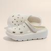Nuevos Zapatos de Agujeros Gruesos de Color Sólido Ligeros para Mujer Sensación Dung Suave Baotou Ropa Exterior Zapatillas de Mujer Sandalias EVA para Casa