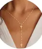 Collar de Cadena con Colgante en Y de Moda Europeo y Americano Transfronterizo Cadena en Capas Nueva Joyería de Cadena Simple Personalizado Fiesta Fiesta Mujeres