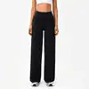 Estilo popular transfronterizo pantalones de pierna ancha para mujer cintura alta adelgazantes pantalones acampanados de yoga pantalones deportivos para Pilates casuales pantalones de fitness largos