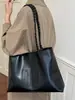 Bolsa Tote de Color Sólido de Gran Capacidad para Mujer, Nuevo Bolso de Hombro Casual para Viajes de Trabajo Otoño Temprano 2026, Bolso de Axila Moderno y Elegante