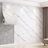 Papel de parede autoadesivo em rolo imitando painel de pedra de cor clara, adesivo de parede tipo azulejo para decoração de parede de fundo em quarto e sala de estar, adesivo à prova d'água e resistente à sujeira
