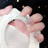 Variedad de Manicuras Impresas Portátiles, Parches Reutilizables de Uñas Postizas en Caja, Patrón de Cuadros Terminado