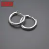 Acessórios para brincos DIY Atacado estilo simples banho de ouro real ouro 18K ouro branco gancho de orelha redondo brilhante fecho de orelha