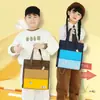 Estudiantes de Primaria Cargando Libros, Bolsas de Tutoría para Niños, Bolsas de Lona de Gran Capacidad para Tutorías, Bolsas Ligeras Impermeables para Tareas y Arte de Escuela Secundaria