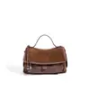 Nueva colección otoño/invierno: bolso de mano de cuero de grano superior estilo vintage, un bolso cruzado de alta gama y lujoso para el trabajo, un bolso clásico de un solo hombro hecho de cuero genuino
