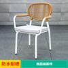Silla de Ocio para Exterior Silla de Comedor para Exterior Silla Individual Silla con Respaldo Silla de Plástico Patio Jardín Té con Leche Exterior Impermeable Protector Solar