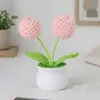 Ramo Pequeño de Punto Transfronterizo en Maceta Regalo para el Día del Maestro Producto Terminado Hilo Girasol Flor Artificial Decoración de Escritorio
