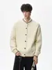 Suéter Cárdigan de Punto Grueso de Pareja de Moda para Hombre Otoño Estilo Perezoso Americano Suéter Cárdigan Versátil de Bloques de Color High Street Chaqueta Casual