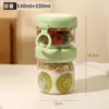 Taza de Avena Transparente de Doble Capa para Batido con Tapa y Cuchara Taza de Desayuno con Frutas Taza de Leche Estudiante Oficinista Portátil Taza de Salah