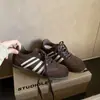 Sapatos Femininos de Couro Bovino de Primeira Camada, Novos Tênis de Treino Alemães, Tênis Esportivos Casuais, Versão Retro 202, Aumento Interno de Altura, Solado Macio
