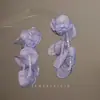 Aretes de Flores Estilo Hada para Mujer, Aretes de Diamantes de Alta Gama con Montura de Racimo, Diseño de Nicho, Exquisitos Aretes con Borlas