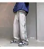 2025 Nova Calça Casual de Outono Masculina Marca Tendência Design de Perna Reta Solta Caída Ins High Street Calças Esportivas Masculinas