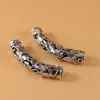 Pulseira Hallow Spatholobi Tubo Curvo de Prata Flor Estéreo Vinha de Diamante de Prata do Tibete Tubo Curvo de Grande Abertura Tubo de Prata