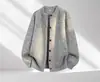 Suéter Cardigan de Punto Cuello Redondo Estilo Old Money para Hombre Chaqueta Estilo Perezoso Retro Vibras Casuales Canalla Fresco Moderno Top de Lana