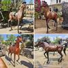 Escultura de Caballo Árabe de Cobre Fundido Paisaje de Entrada Exterior Jardín Escultura de Caballo Galopando Grande Escultura de Caballo de Cobre Ornamento de Caballo de Cobre
