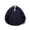 Ropa para Hombre Beijie 2026 Primavera Nuevo Estilo Camisa Parcheada Falsa de Dos Piezas Marca de Tendencia para Hombre Camisa de Manga Larga Conjunto de Pareja Chaqueta