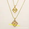 Pulseira Buchi Estilo Clássico Court Trevo de Quatro Folhas Dupla Face Renda Floral Colar Design de Nicho Brincos Sensação de Alto Padrão