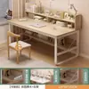 Quarto de Apartamento Pequeno Mesa de Computador Estante Integrada Mesa de Estudo Escrita para Estudantes Mesa de Desktop Doméstica Mesa Simples de Escritório Cadeira
