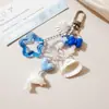 Colgante de Delfín de Concha de Perla con Temática Oceánica Cadena para Teléfono de Cuentas Estilo Ins Llavero Colgante para Bolsa Polaroid