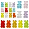 Acrílico 12*19mm Agujero Vertical Transparente Oso Pequeño Pulsera Collar Pendientes Llavero Colgante Joyería Accesorios DIY