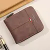 2025 Nova Carteira Masculina Transfronteiriça Curta Horizontal Zíper 70% de desconto Porta-moedas Retrô Casual Fivela Bolsa Quadrada
