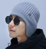 Gorro de lana de invierno para hombre, gorro con protección auditiva y acolchado de terciopelo para exteriores, cálido y resistente al viento, gorro de punto de invierno, fabricantes al por mayor
