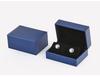 Caja de Aretes para Oreja Caliente Aretes Caja de Almacenamiento de Aretes Papel Relleno de Cuero Caja de Empaque de Ángulo Recto Caja de Empaque de Joyería para Anillos de Boda