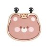 Almohada de coche con diseño de oso y conejo, con diseño de tira de cintura y corte de dibujos animados, cómoda y suave, universal para las cuatro estaciones.