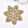 Atacado do Fabricante Coroa de Flores Resina Padrão Diamante Adesivo Peça de Diamante Quente Acessórios de Vestuário Patch de Tecido Strass Acessórios de Material