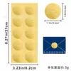 Suministros para boda pegatinas doradas mate cóncavo-convexas adhesivas de alta gama tridimensionales relieve emocionante pegatinas para sellar caja de dulces
