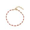 Pulsera de Mano con Goteo de Aceite de Acero Inoxidable Caliente Clásica Estilo Bohemio para Mujer Cadena de Cuentas de Esmalte Pulsera de Pareja