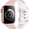 Baishengxin es Adecuado para Correas de Apple Watch, Correa de Silicona Bicolor con Grabado Láser de Flor de Bauhinia para Appleiwatch