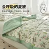 Colcha de Aire Acondicionado 100% Algodón Personalizada Colcha de Algodón Puro Relleno de Colcha Colcha de Verano Lavable a Máquina Colcha Fresca de Verano Juego de Cuatro Piezas Colcha de Algodón para Dormitorio Verano