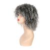 Peluca europea y americana femenina cabello corto rizado cabeza explosiva rollo pequeño peluca negra tocado femenino transfronterizo una generación de cabello