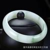 Atacado de fábrica Pulseira Xinjiang Jade Dourada Tianshan Cui pulseira branca gelatinosa de gelo cor jade mercadoria A pulseira em branco anel