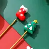 Tenedores de Fruta Navideños de Acero Inoxidable, Lindo Diseño de Dibujos Animados para Fiesta Navideña, Cumpleaños de Niños, Mesa de Postres, Aperitivo, Cena de Navidad, Reunión Familiar, Uso en Cocina Doméstica