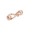 Hebilla de doble aro con signo de interrogación geométrico en plata de ley S925, accesorio de joyería DIY, collar de cuerda, cadena de mano y pie, hebilla de conexión chapada en oro K